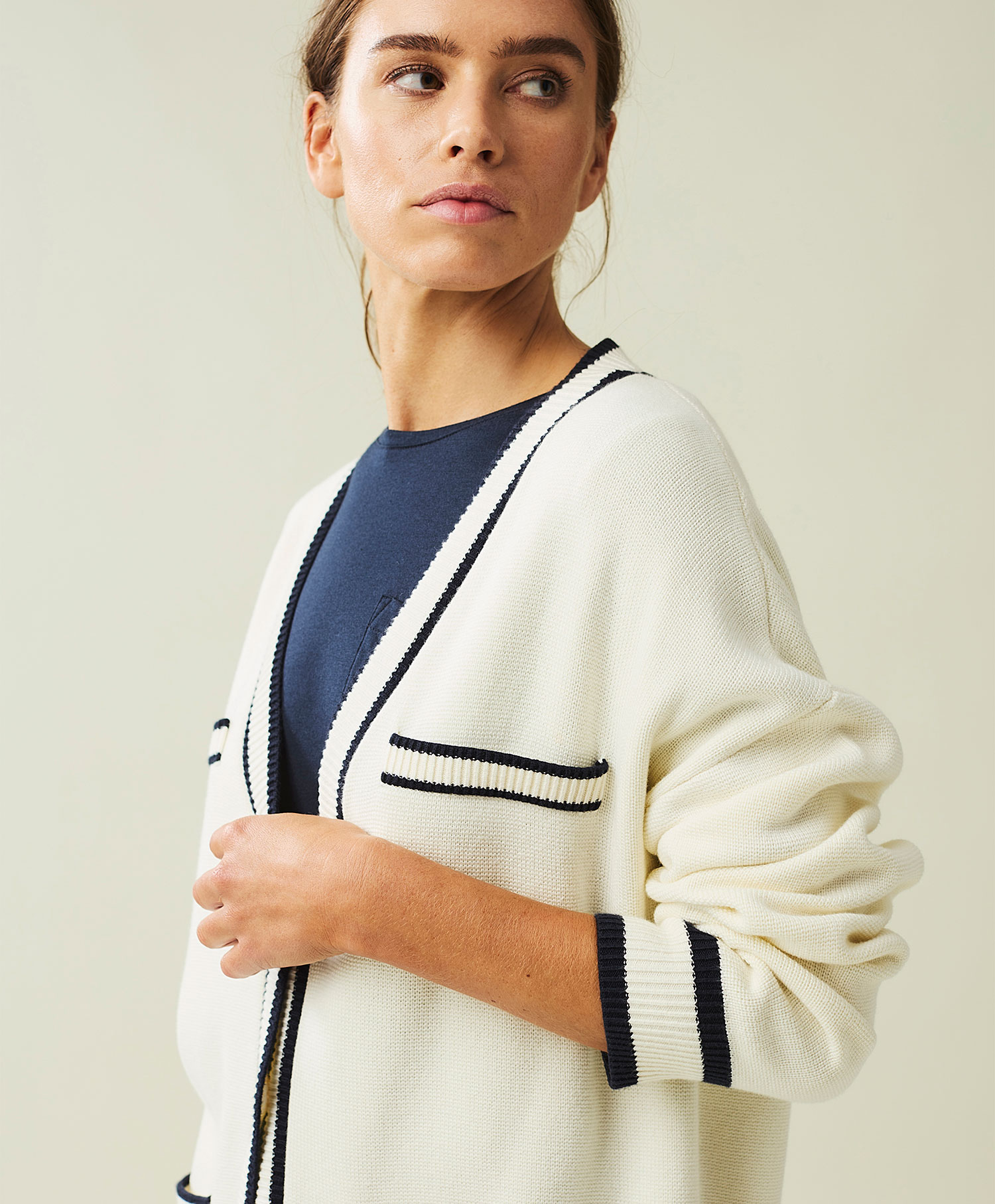 Lexington Malin Half Milano Knitted Cardigan