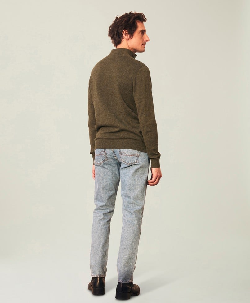 Lexington Clay Cotton Half-Zip Sweater