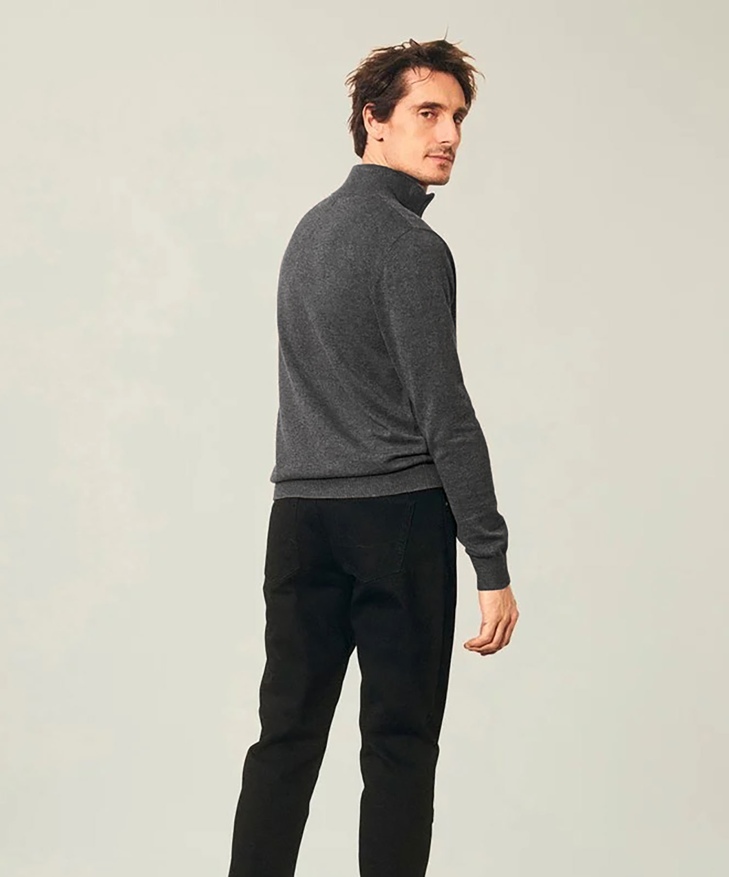 Lexington Clay Cotton Half-Zip Sweater