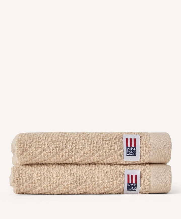 Lexington 2 pk Herringbone Towel