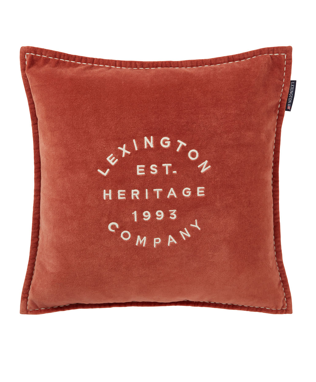 Lexington Logo Organic Cotton Velvet Pillow Cover