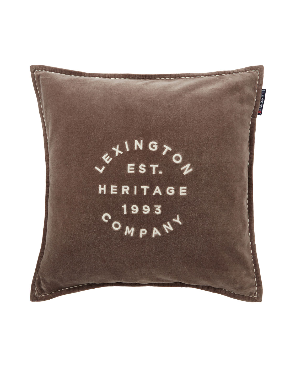 Lexington Logo Organic Cotton Velvet Pillow Cover