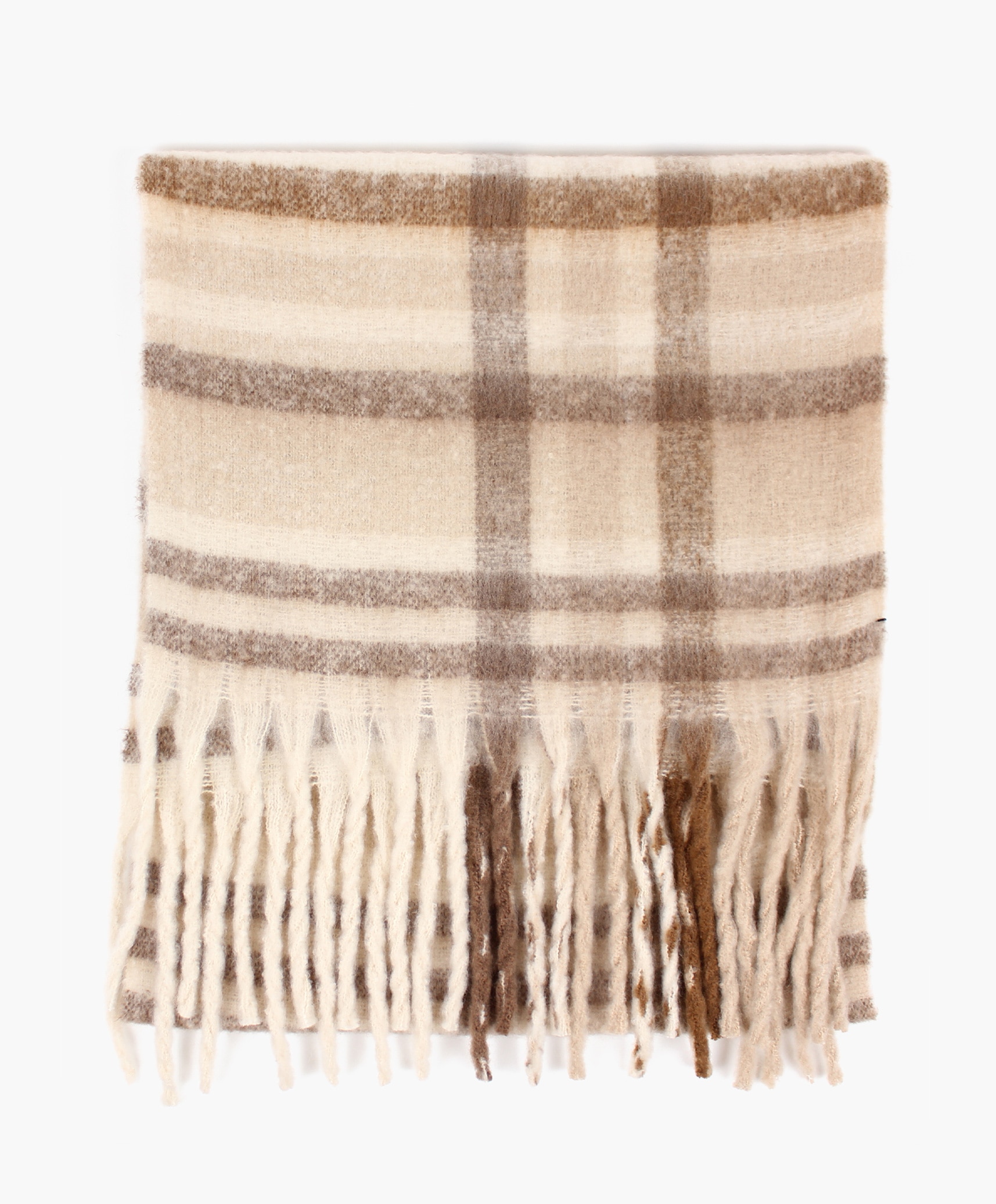 Manzini Fluffy Glen Check Scarf