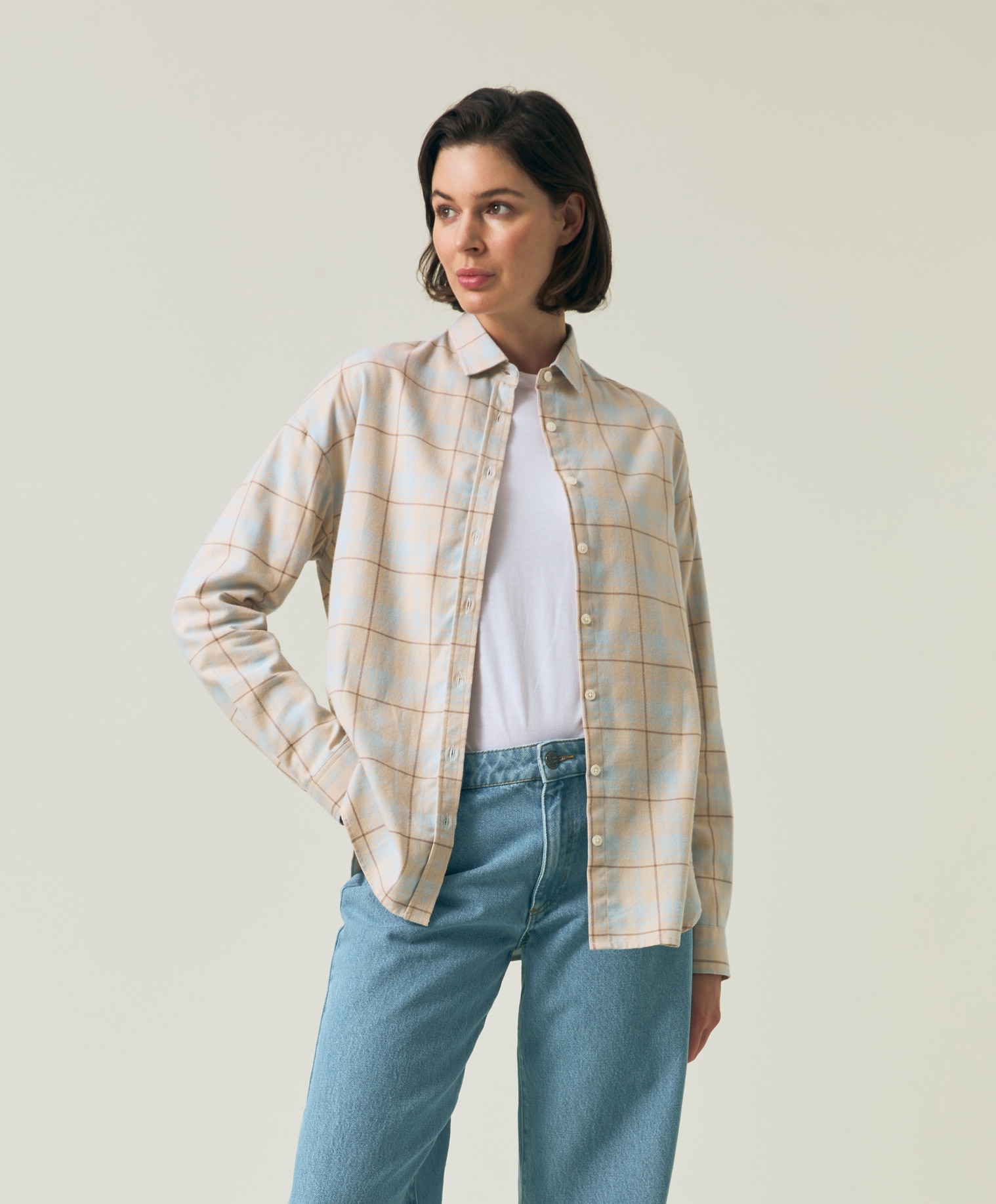 Lexington Oversized Organic Cotton Check Flannel Shirt