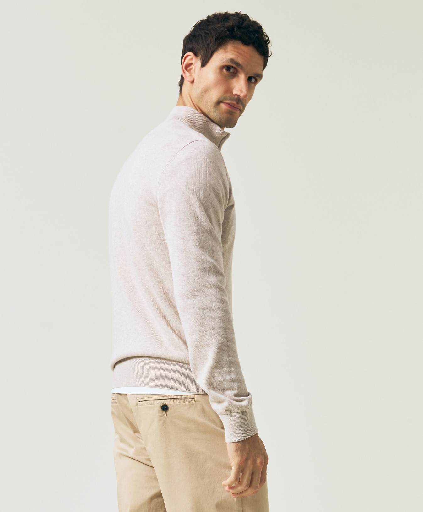 Lexington Cotton Half-Zip Sweater