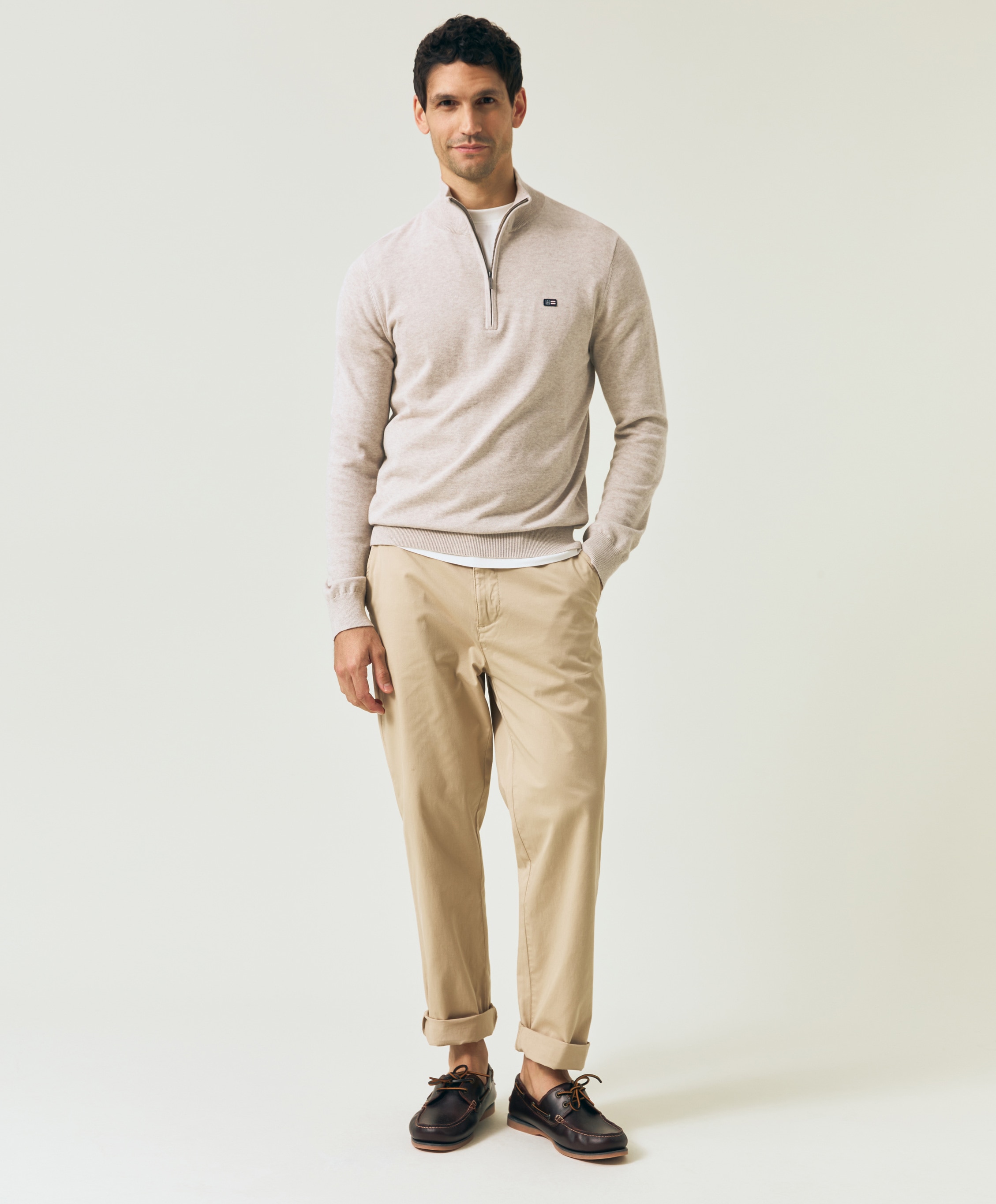 Lexington Cotton Half-Zip Sweater