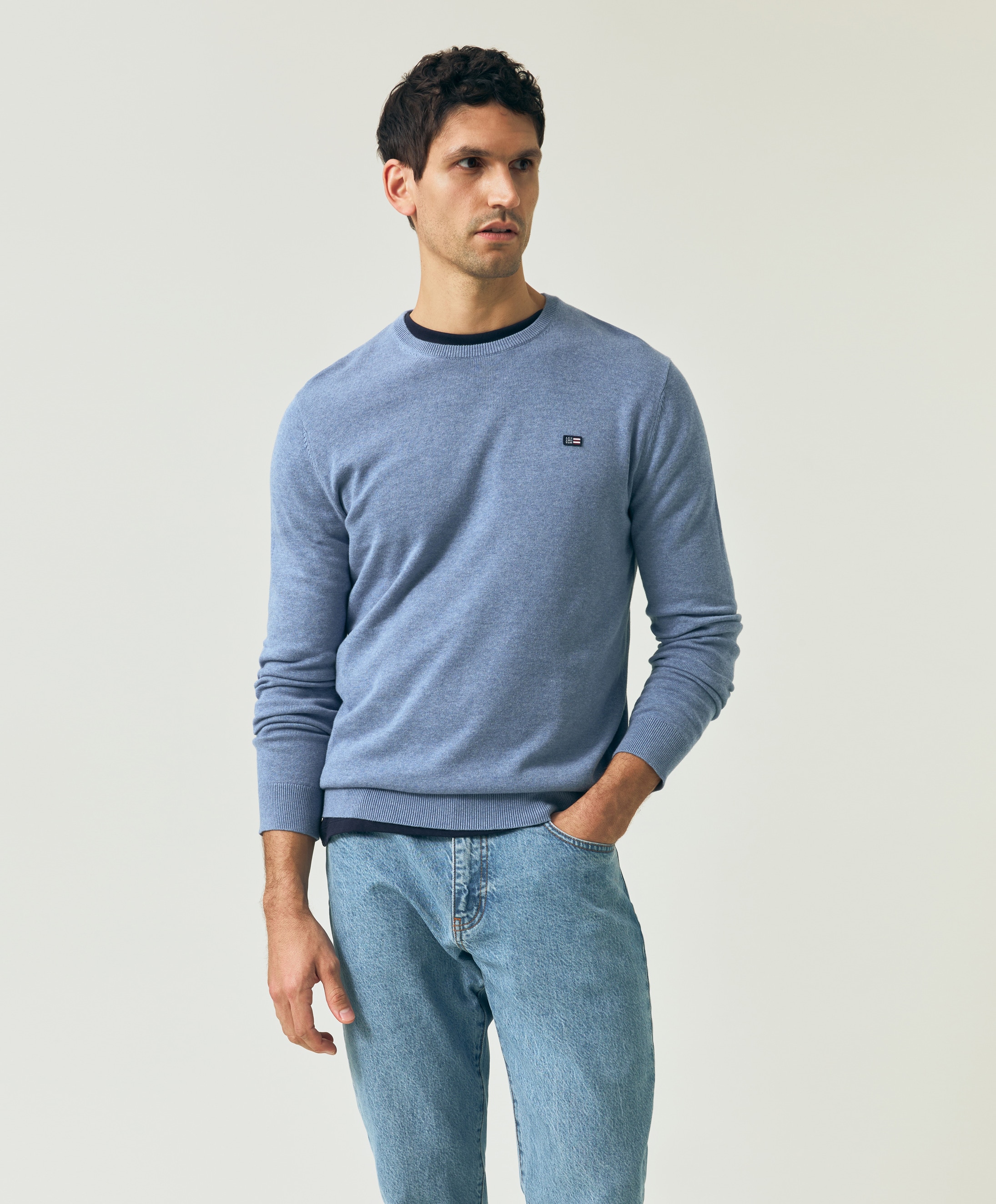 Lexington Cotton Crew Neck Sweater