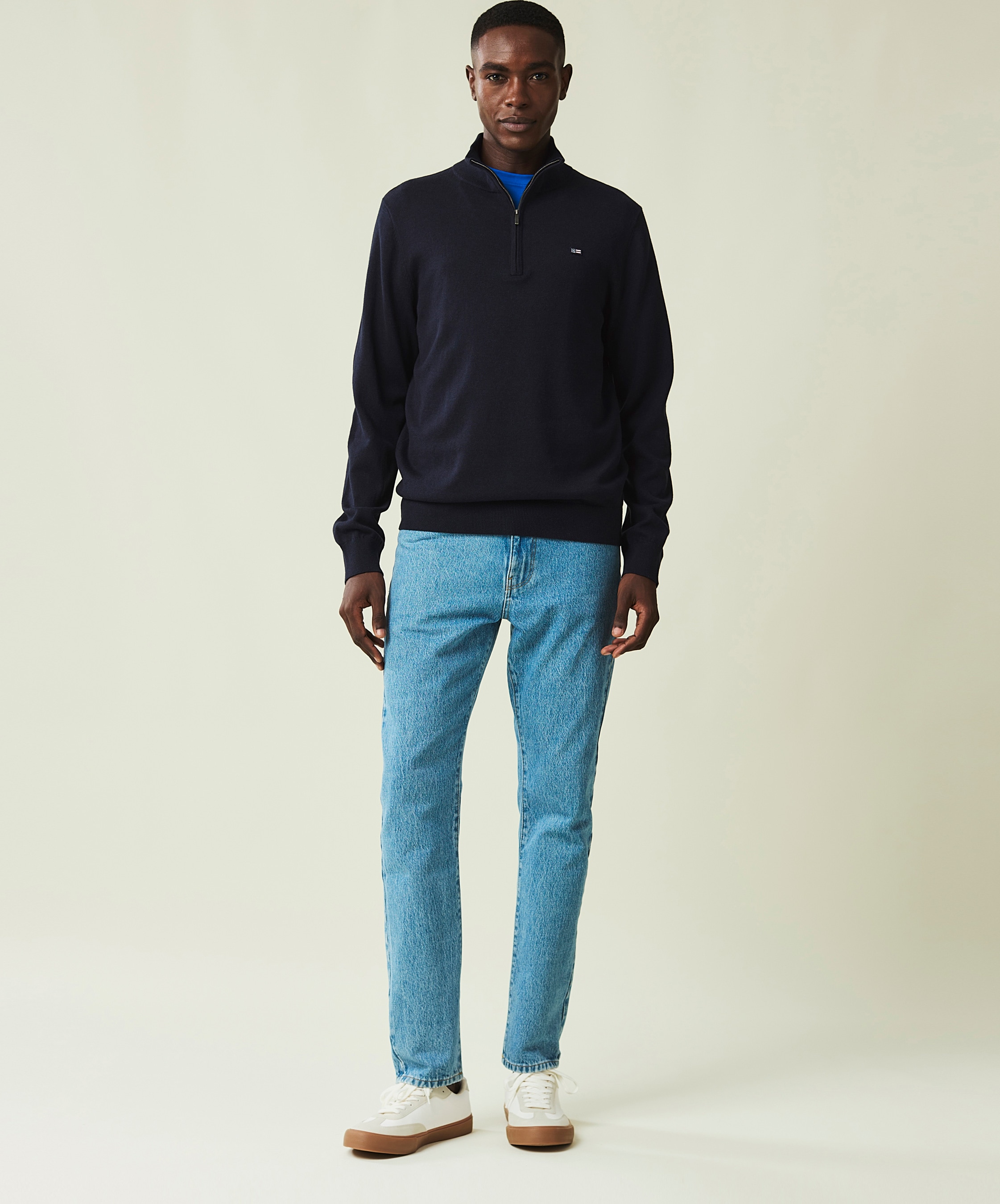 Lexington Clay Cotton Half-Zip Sweater