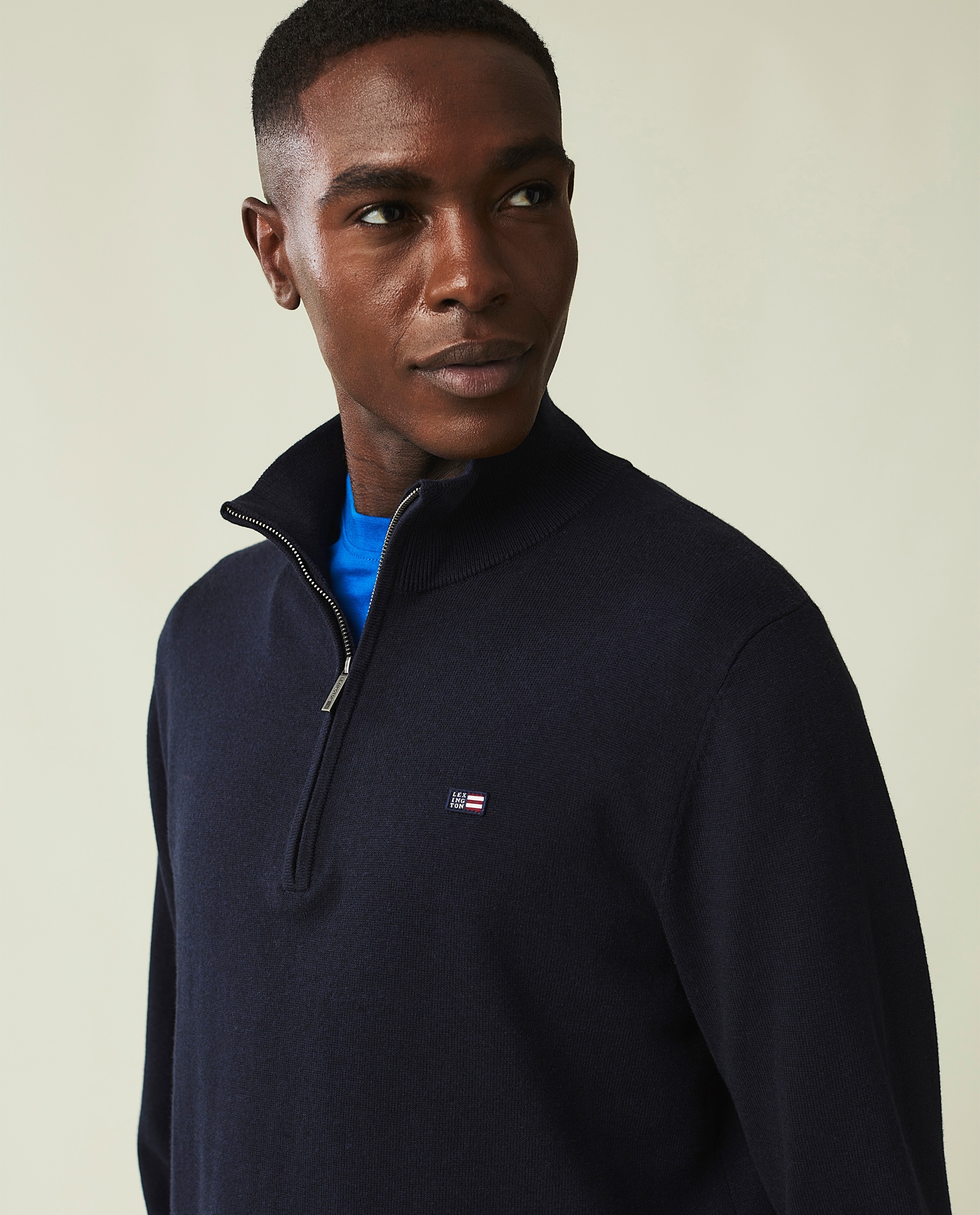 Lexington Clay Cotton Half-Zip Sweater