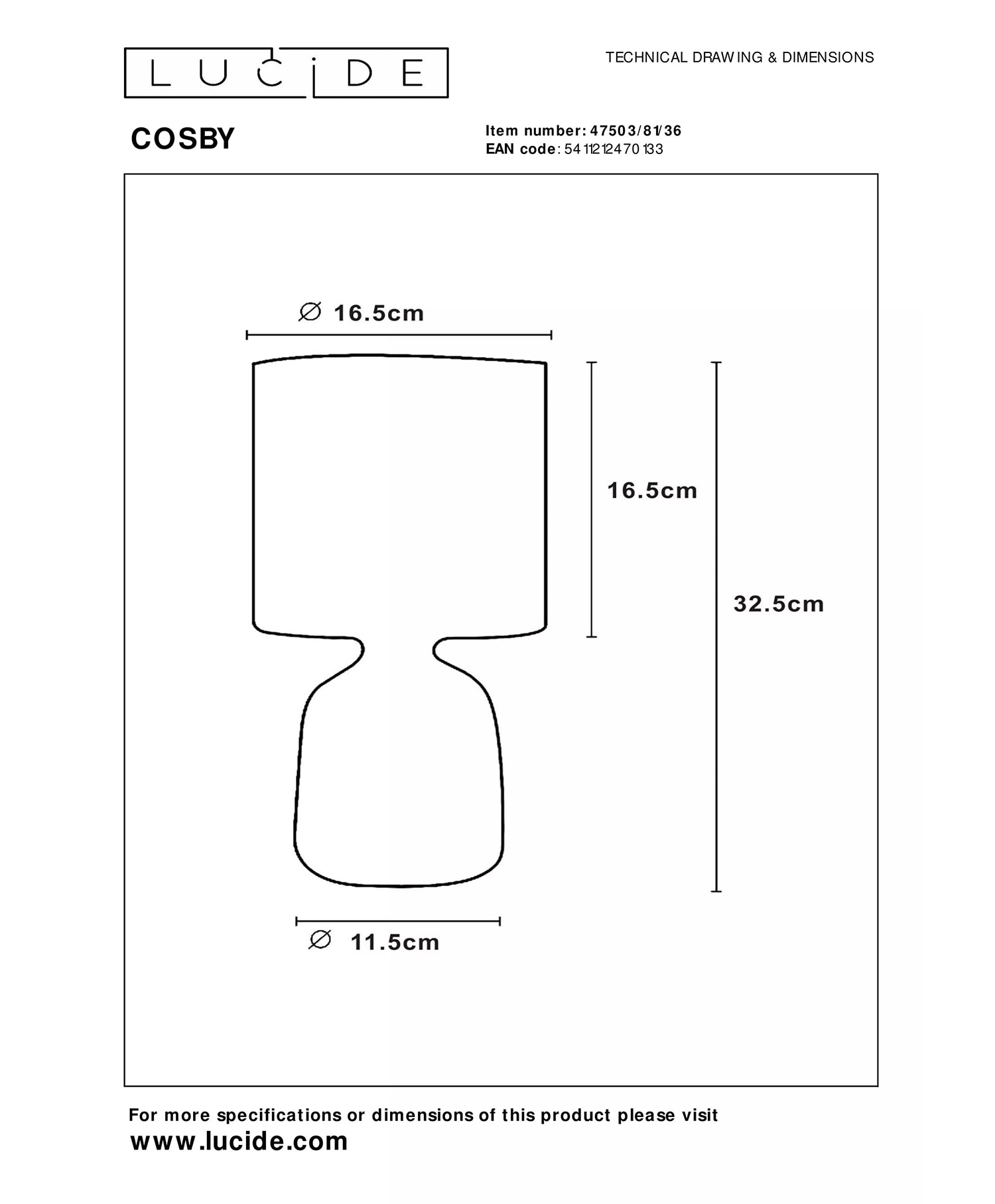 Cosby Bordlampe