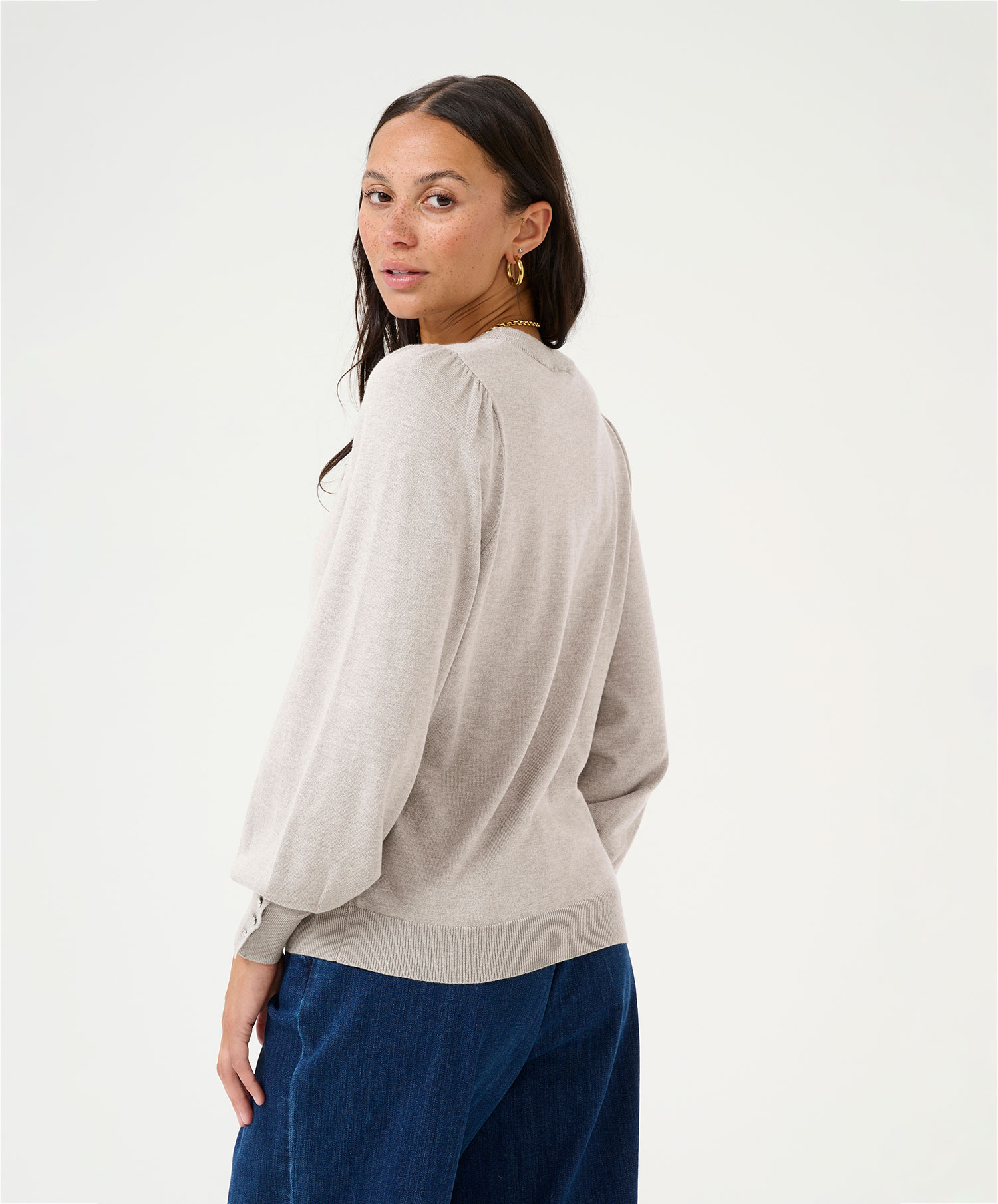 Kaffe Lizza Round Neck Knit Pullover