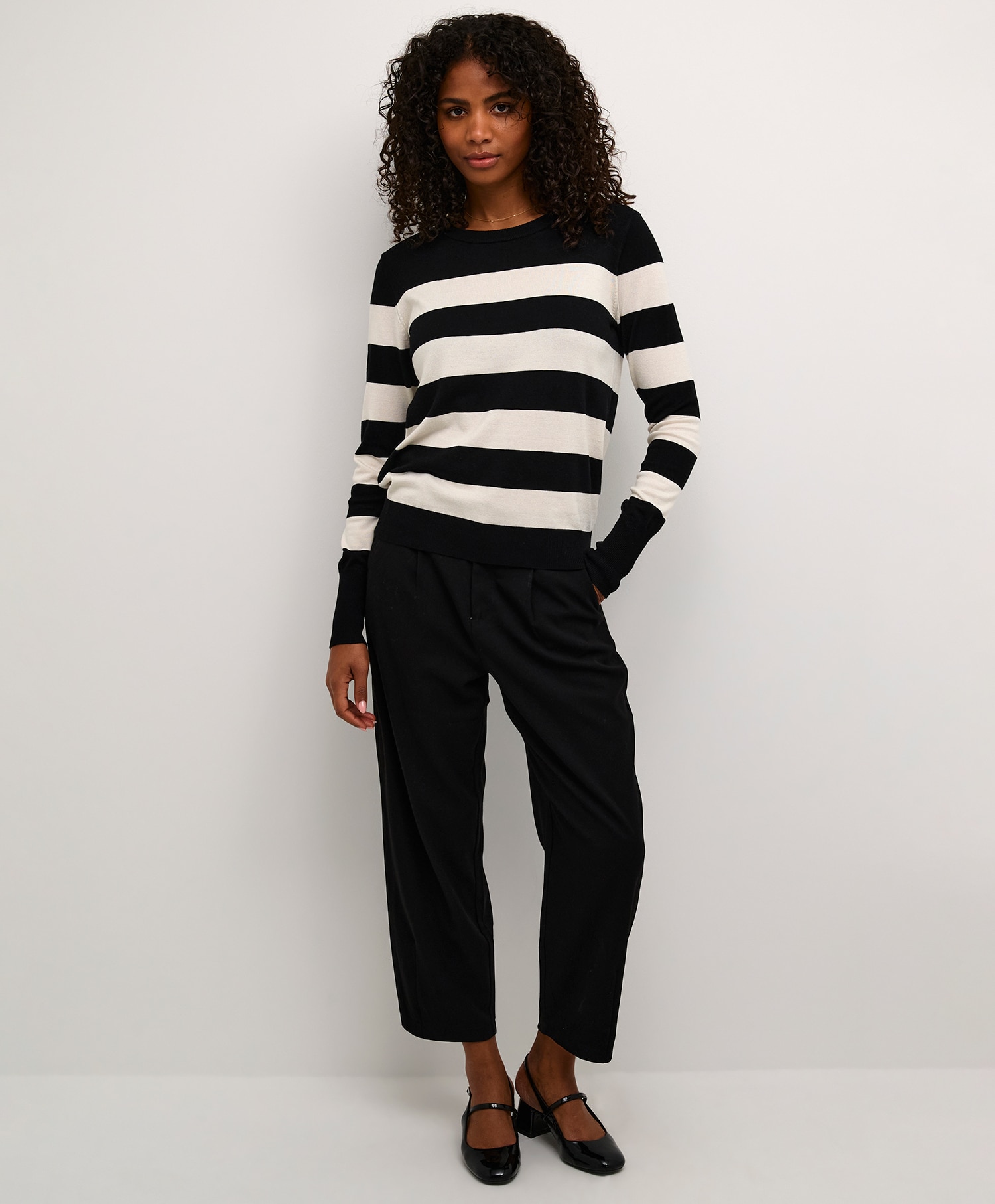 Kaffe Lizza Striped Knit Pullover