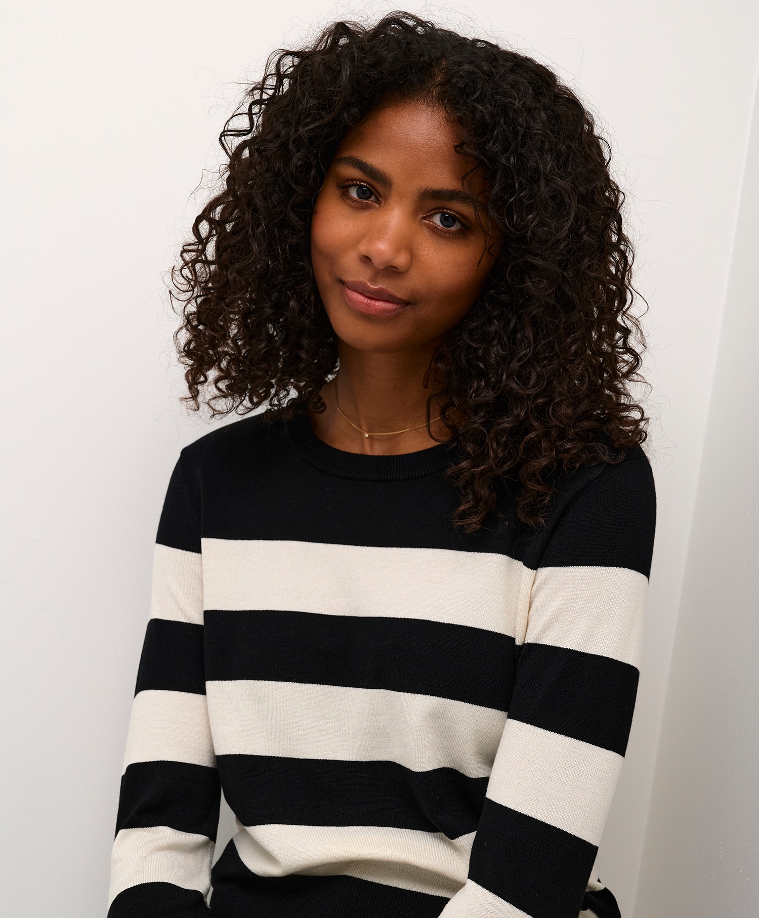 Kaffe Lizza Striped Knit Pullover