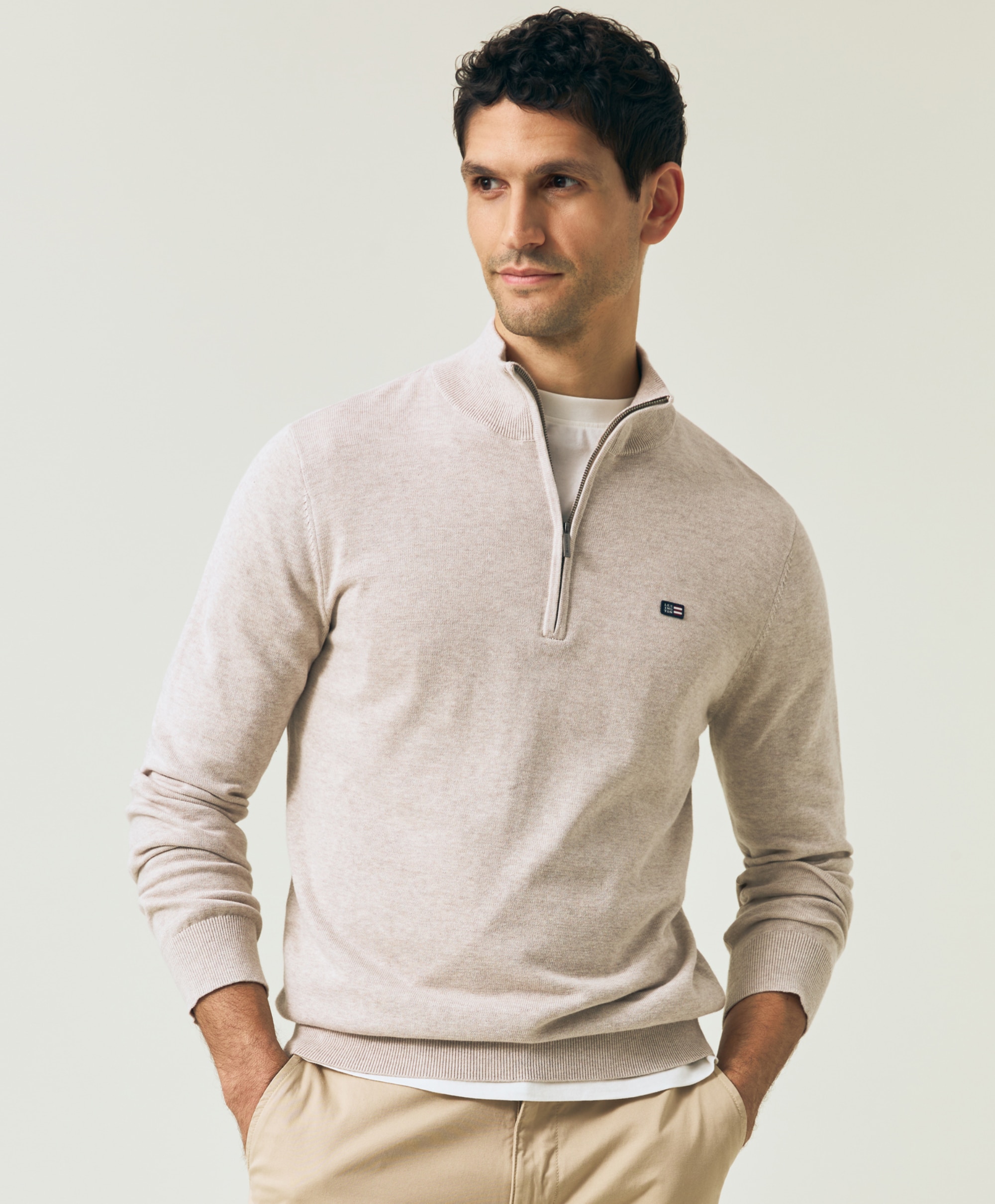 Lexington Cotton Half-Zip Sweater