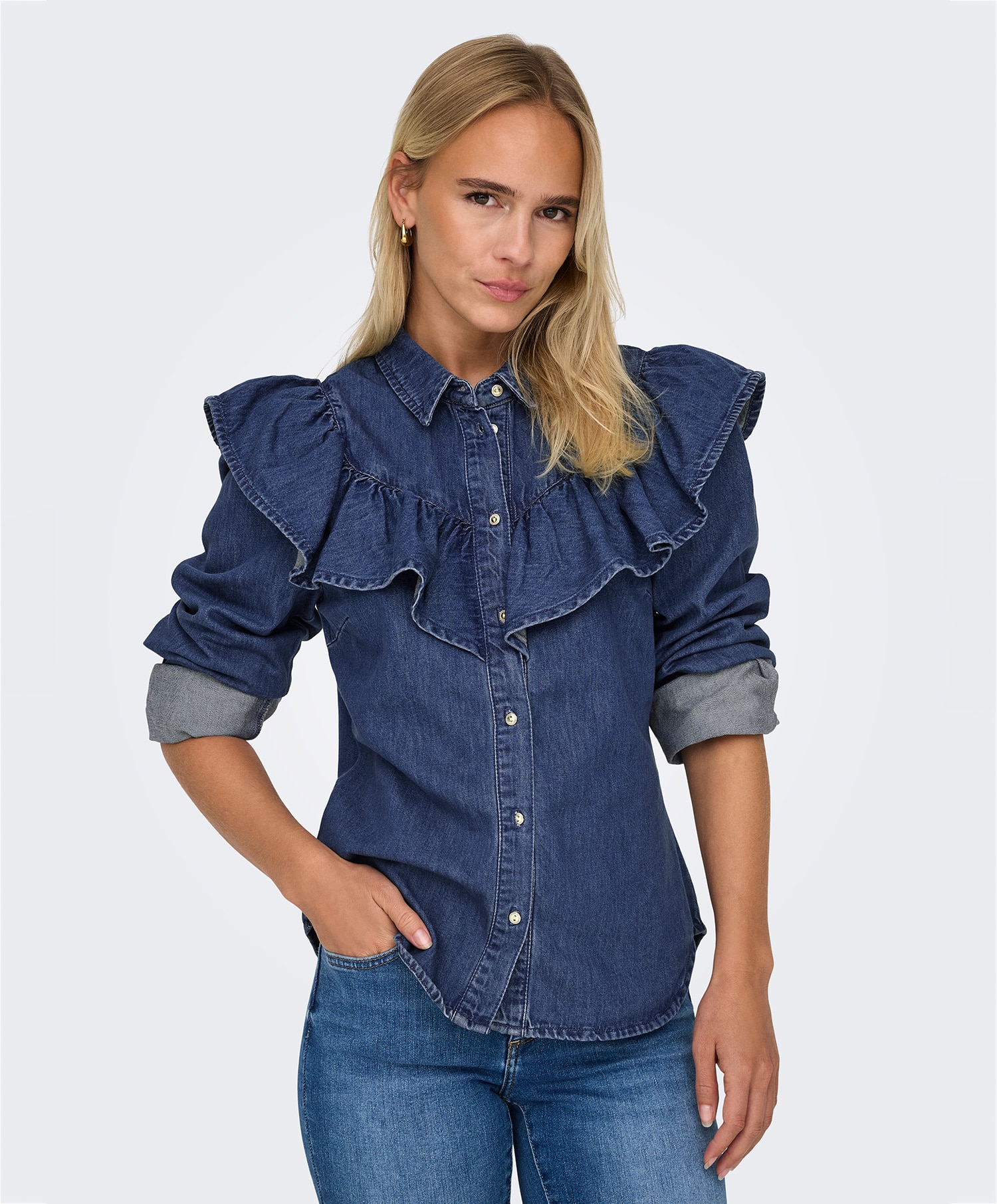 Only Indigo Denimskjorte