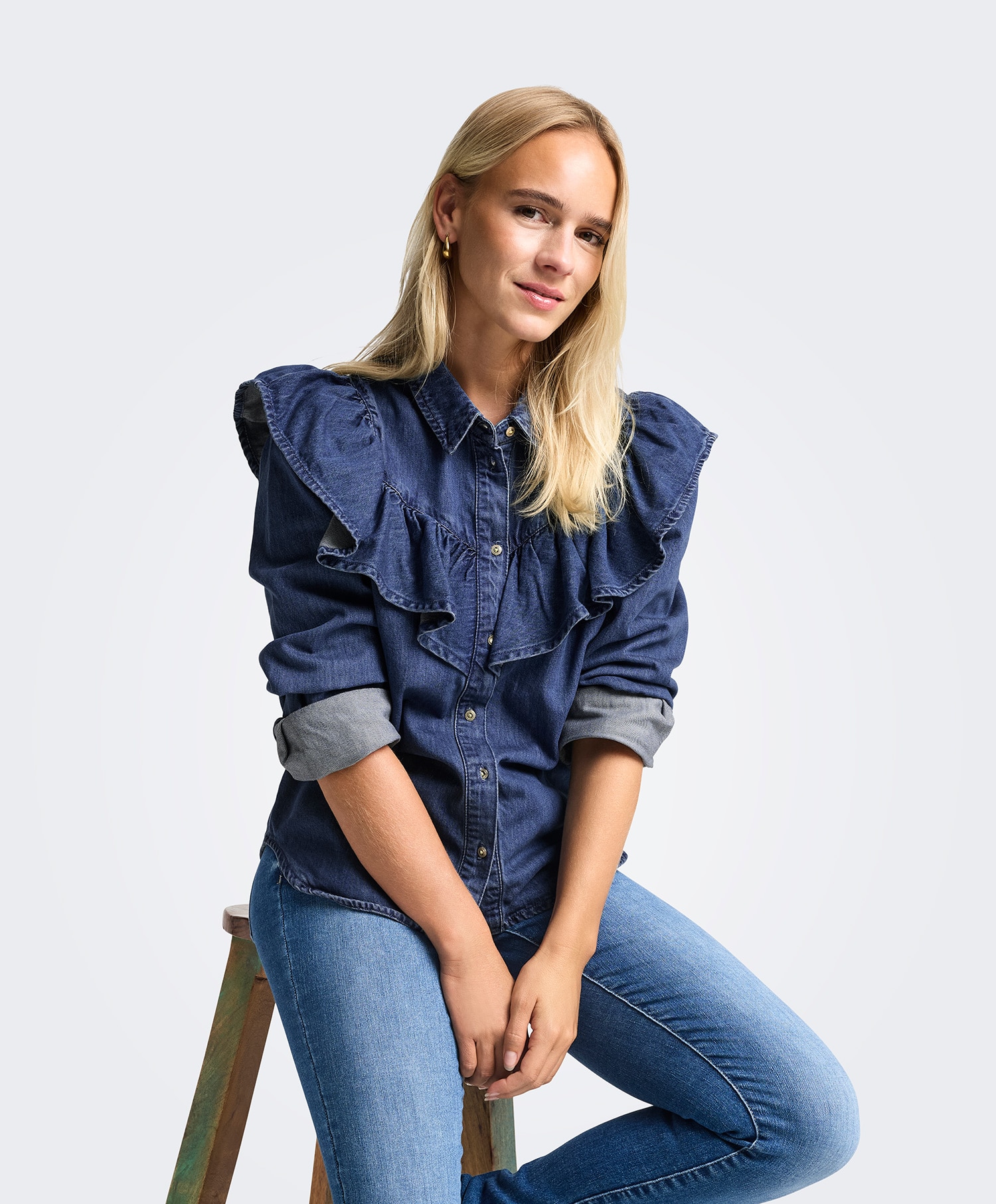 Only Indigo Denimskjorte