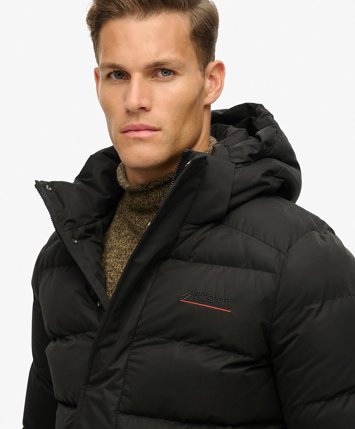 Superdry Hooded Microfiber Sports Puffer jacket