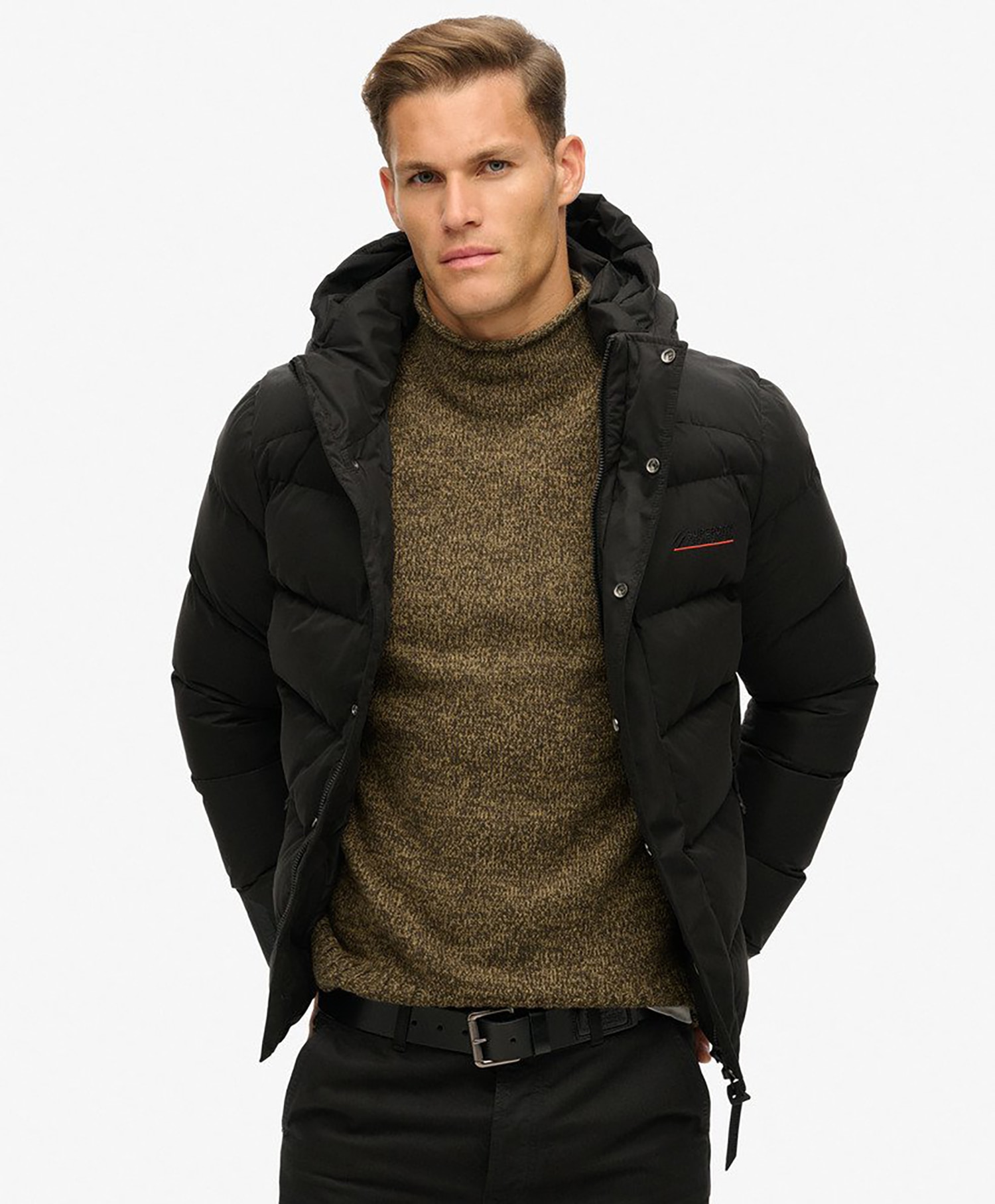 Superdry Hooded Microfiber Sports Puffer jacket