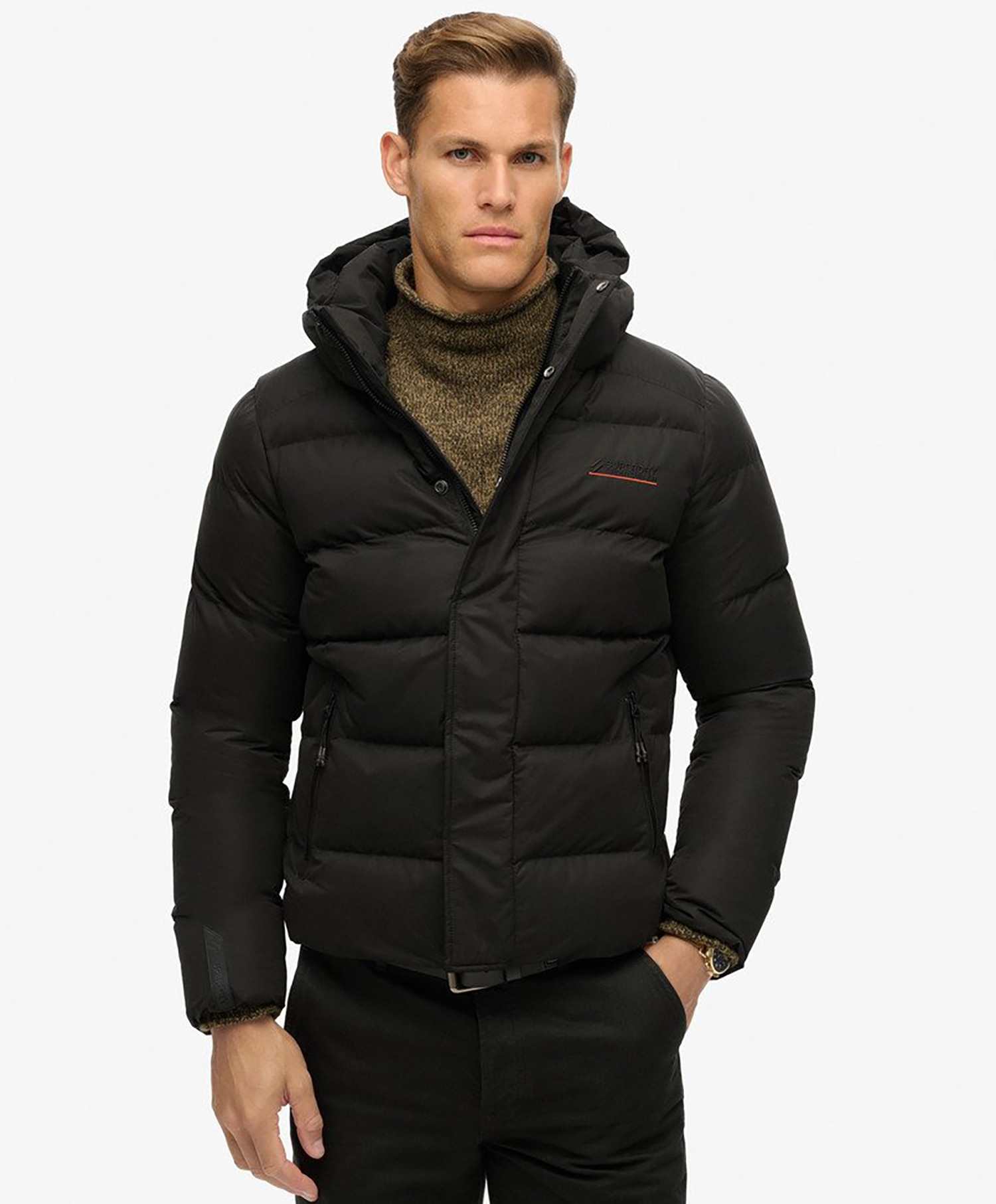 Superdry Hooded Microfiber Sports Puffer jacket