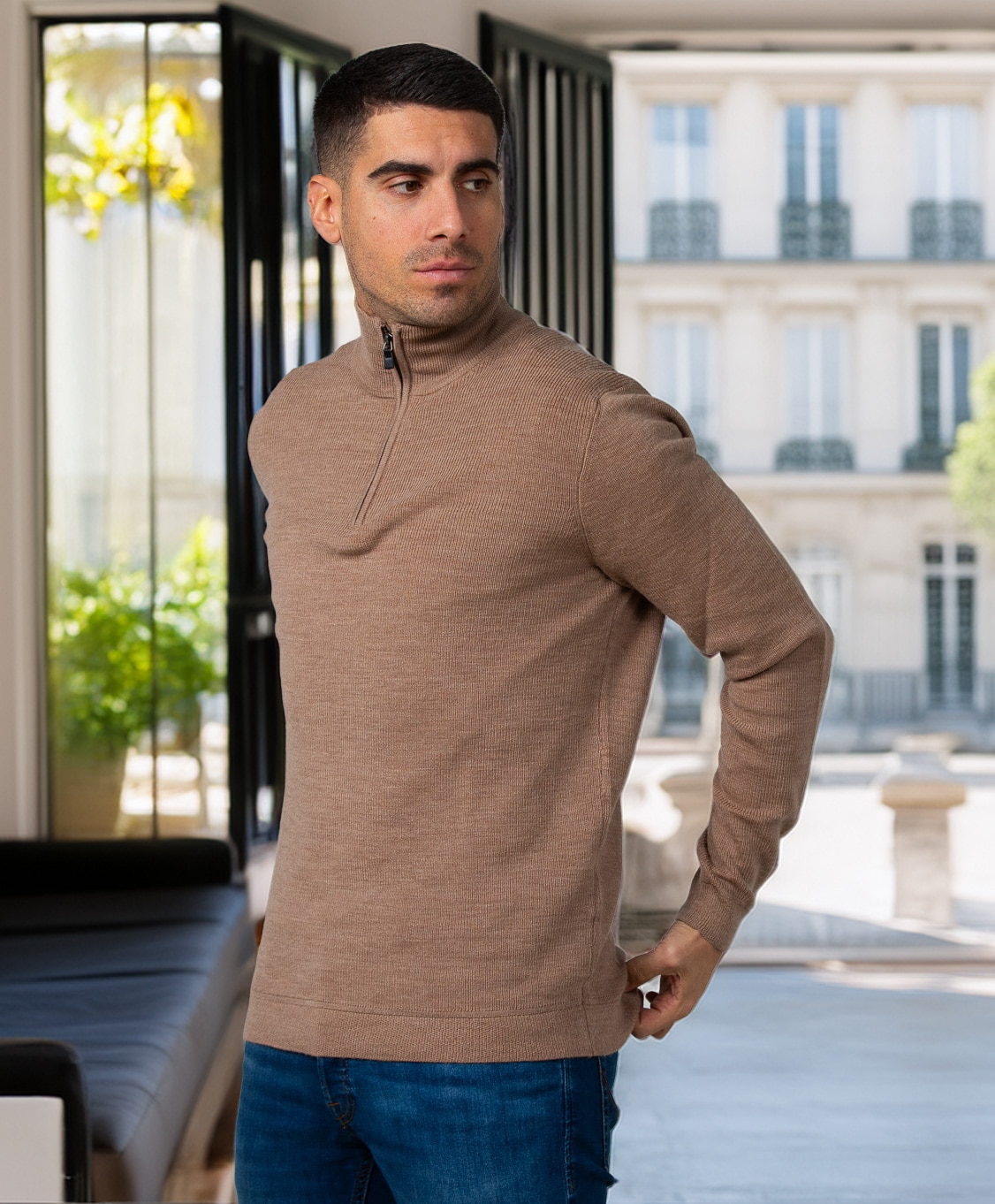 Superdry  Merino Half Zip Jumper